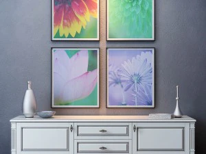 телевізор з твердих порід дерева 3D Модель