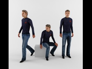 character is a man with textures 3D Model