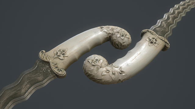 indian dagger Model 3D .c4d .max .obj .3ds .fbx .stl .blend 