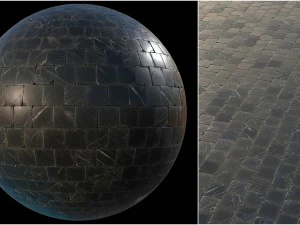 black marble tiles pbr material pack CG Textures