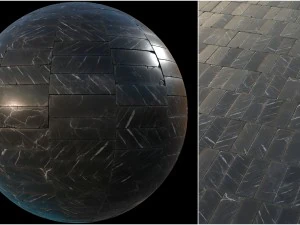 black marble tiles pbr material pack CG Textures