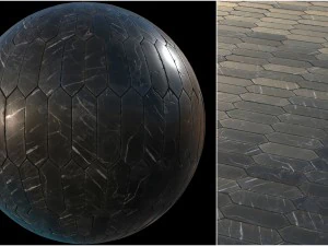 black marble tiles pbr material pack CG Textures