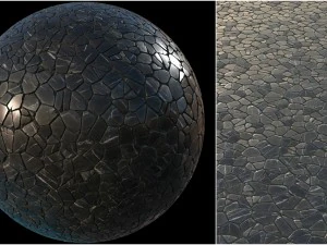 black marble tiles pbr material pack CG Textures
