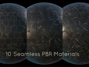 black marble tiles pbr material pack CG Textures