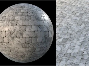 white marble tiles pbr material pack CG Textures