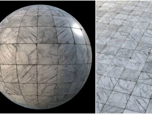 white marble tiles pbr material pack CG Textures