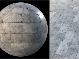 white marble tiles pbr material pack CG Textures
