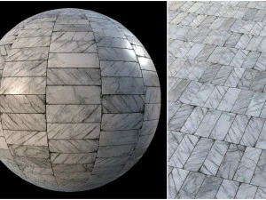 white marble tiles pbr material pack CG Textures