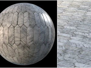 white marble tiles pbr material pack CG Textures