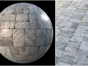 white marble tiles pbr material pack CG Textures
