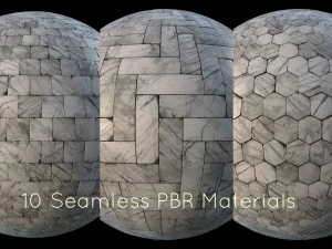 white marble tiles pbr material pack CG Textures
