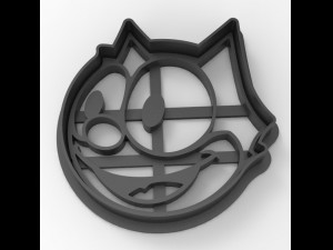 Felix the cat cookie cutter 3D 프린트 모델