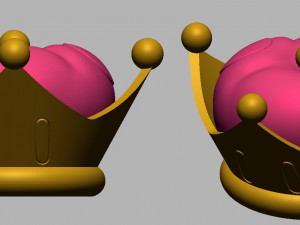 bowsette crown 3D 프린트 모델