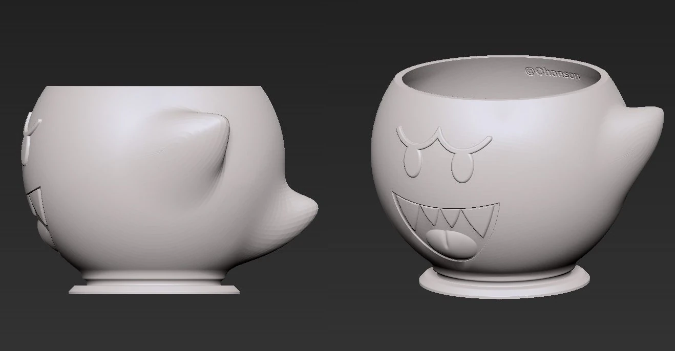 boo planter 3D Print Model .c4d .max .obj .3ds .fbx .stl .blend 