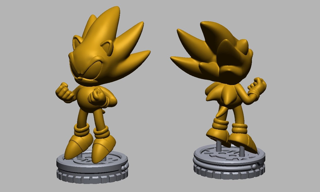 STL file Super Sonic the Hedgehog Sonic Figure 🦔・3D printing idea to  download・Cults