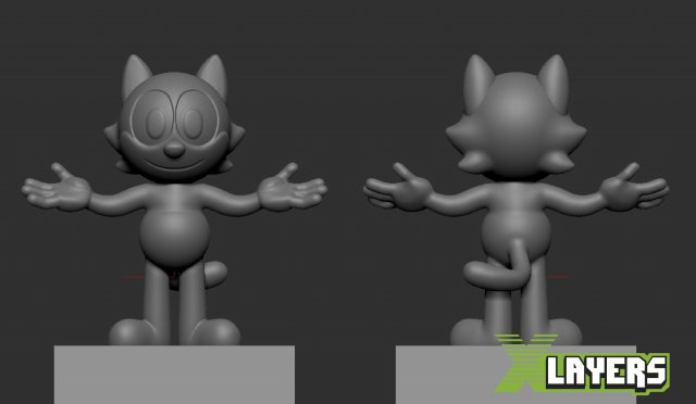 felix the cat Modello di stampa 3D .c4d .max .obj .3ds .fbx .stl .blend 