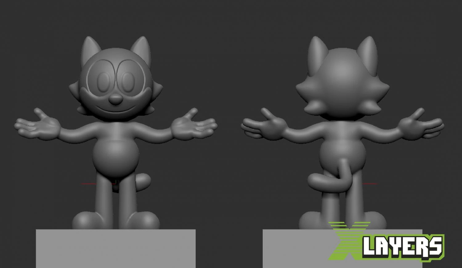 felix the cat 3D Print Model .c4d .max .obj .3ds .fbx .stl .blend 