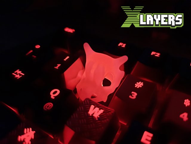 cubone keycap 3D-printmodel .c4d .max .obj .3ds .fbx .stl .blend 