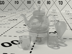 glass teapot 3D 모델