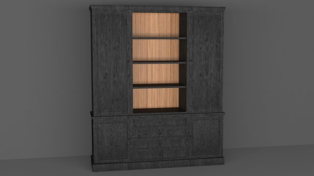 cupboard showcase 3D Model .c4d .max .obj .3ds .fbx .stl .blend 