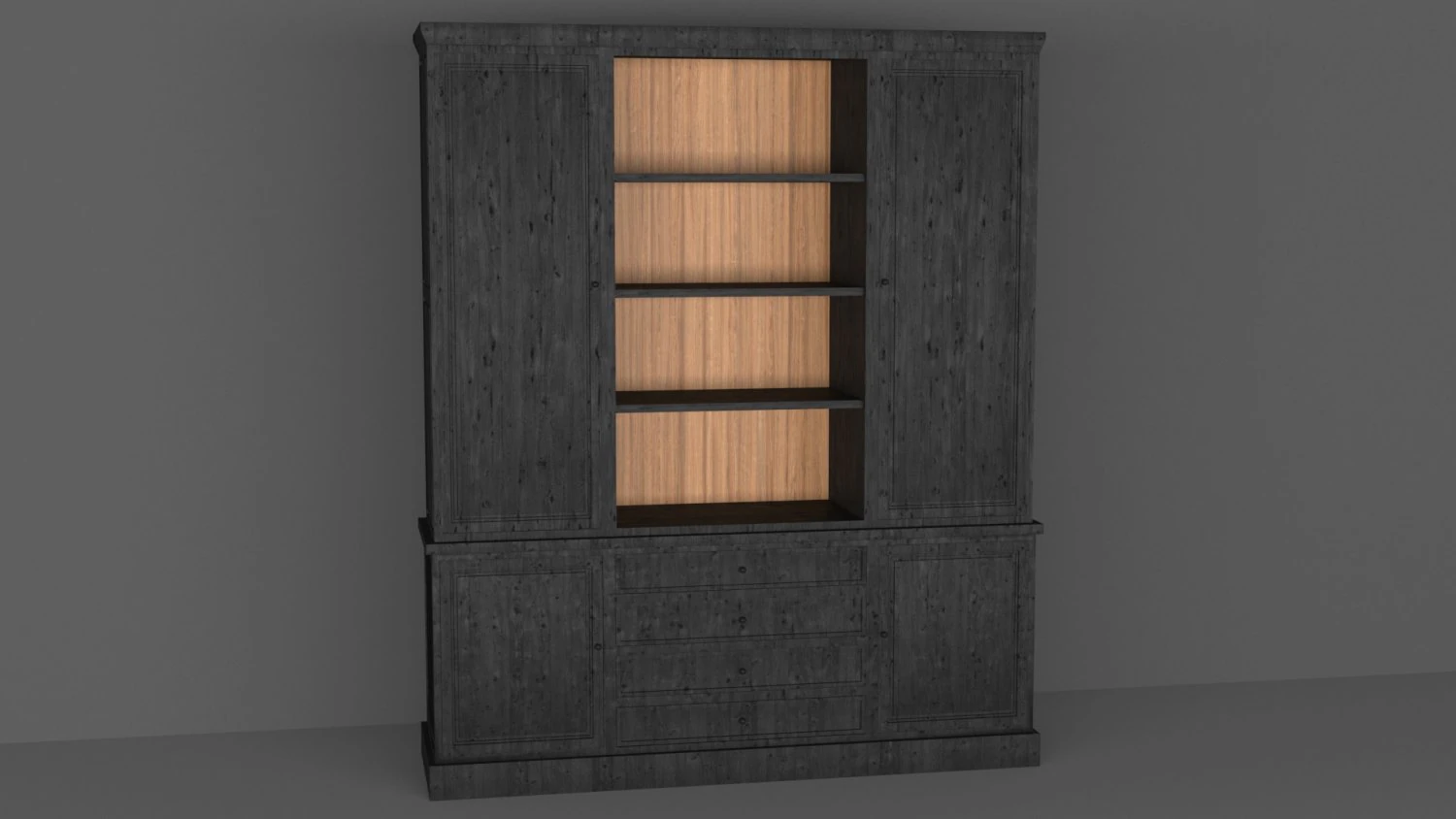 cupboard showcase 3D Model .c4d .max .obj .3ds .fbx .stl .blend 