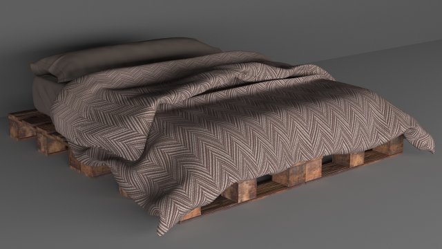 bed 3D Model .c4d .max .obj .3ds .fbx .stl .blend 