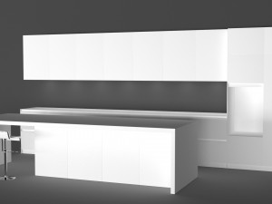 white kitchen 3D Model