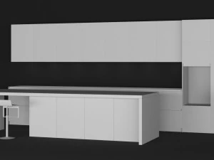 white kitchen 3D Model