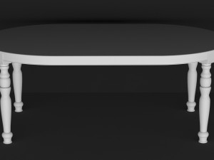 classic dining table Model 3D