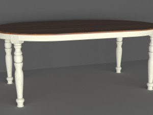classic dining table Model 3D