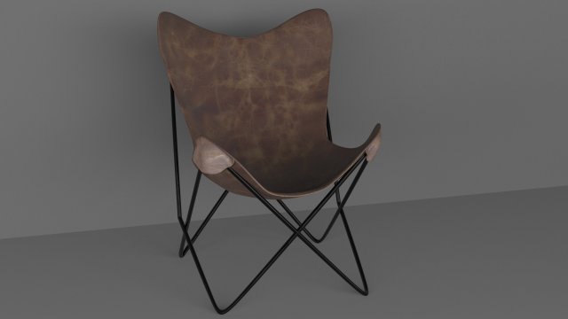 butterfly armchair 3D Model .c4d .max .obj .3ds .fbx .stl .blend 