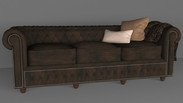 chester sofa 3D Model .c4d .max .obj .3ds .fbx .stl .blend 