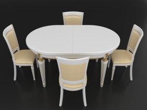 dining set of classic italian design consisting of a table and chairs Modelo 3D