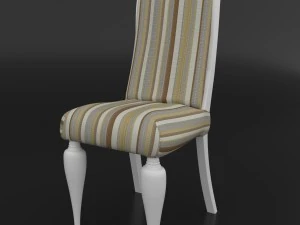 conjunto de jantar de design cl&aacute;ssico italiano composto por mesa e cadeiras Modelo 3D