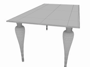 conjunto de jantar de design cl&aacute;ssico italiano composto por mesa e cadeiras Modelo 3D