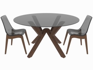 dining set of classic italian design consisting of a table and chairs Modello 3D
