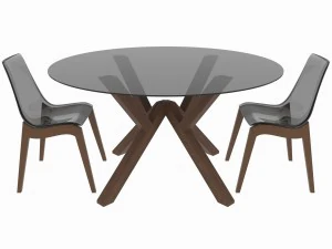 dining set of classic italian design consisting of a table and chairs 3D Model