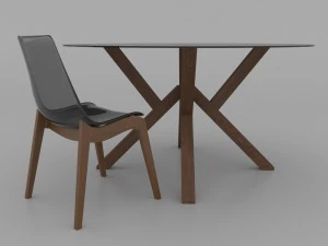 dining set of classic italian design consisting of a table and chairs 3D Model