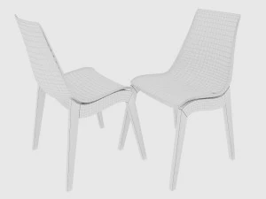dining set of classic italian design consisting of a table and chairs 3D Model