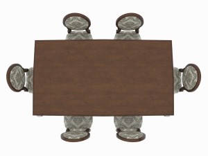dining set of classic italian design consisting of a table and chairs Modelo 3D