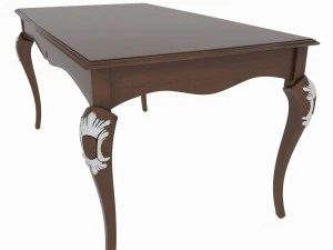 conjunto de jantar de design cl&aacute;ssico italiano composto por mesa e cadeiras Modelo 3D