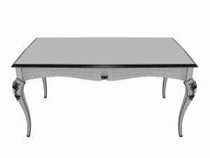conjunto de jantar de design cl&aacute;ssico italiano composto por mesa e cadeiras Modelo 3D