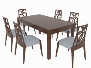 dining set of classic italian design consisting of a table and chairs 3D Model