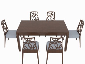 dining set of classic italian design consisting of a table and chairs Modèle 3D