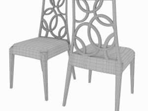 dining set of classic italian design consisting of a table and chairs Modèle 3D