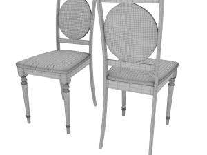 dining set of classic design consisting of a table and chairs 3D Model