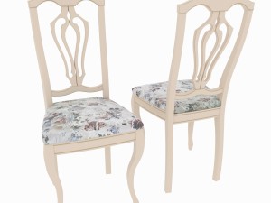 dining set of classic design consisting of a table and chairs Modello 3D