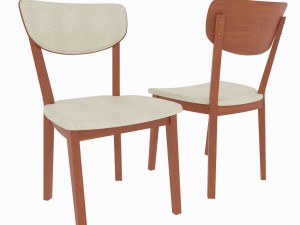 dining set consisting of a table and chairs Modelo 3D