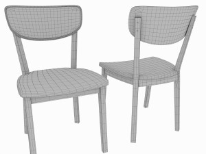 dining set consisting of a table and chairs Modelo 3D