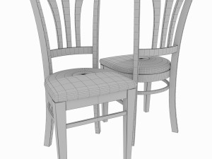 dining set consisting of a table and chairs Modello 3D